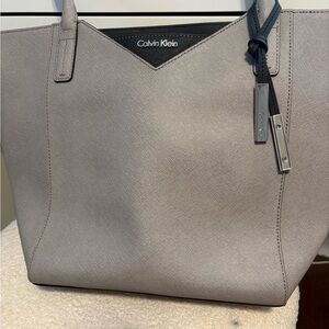 Calvin Klein Light Gray Tote Bag